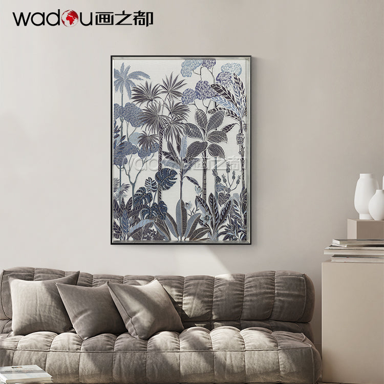 Grove Framed Art -Foil On Glass and Flatbed Printinag & PE Frame