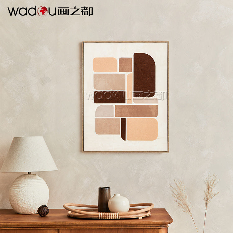 Printed Canvas Framed Art - Fabric Collage & PS Frame