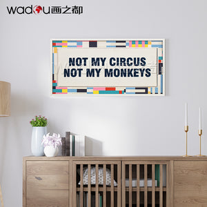 Printed Canvas Framed Art -Matte Canvas and Towel Embroidery& PS Frame