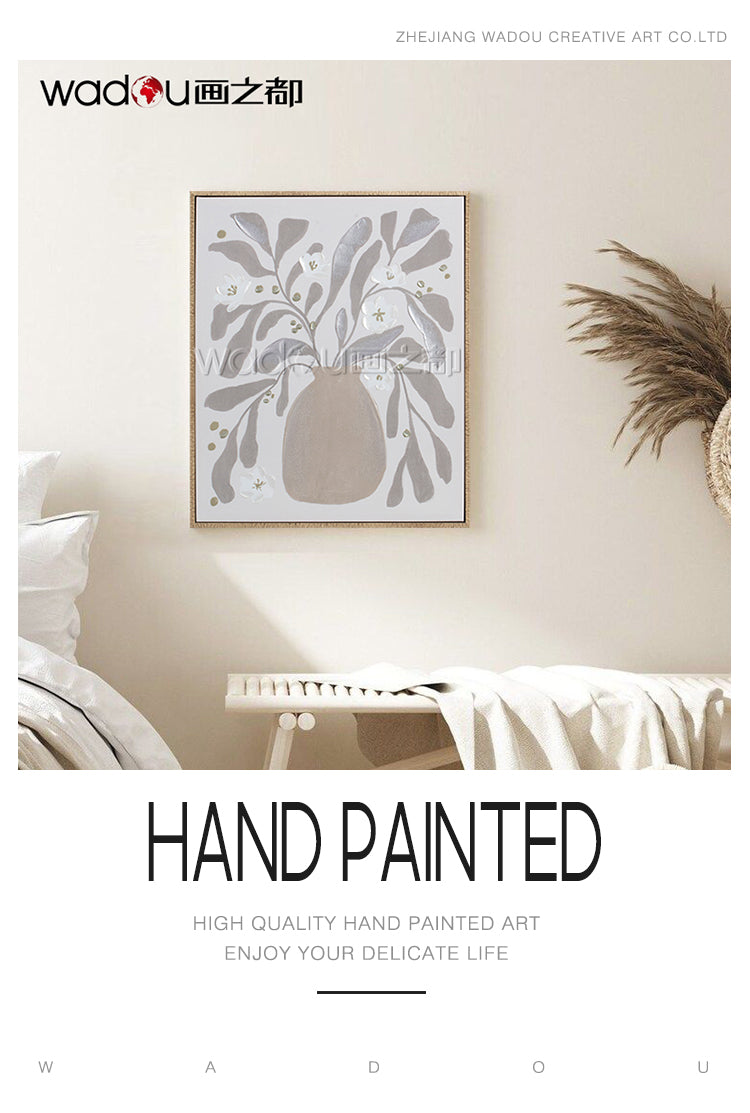 Framed art-Digital print on art canvas with 50% pearly tinted gel