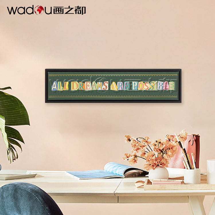 Letters Art - Printed Canvas with Varnish & Embossed Foil