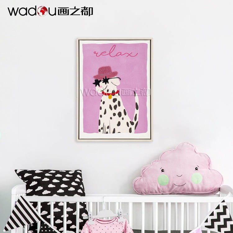Animal Art - Printed Canvas with Embroidery - 30x40cm