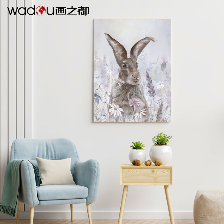 Animal painting with 50% tinted gel---Canvas Printed
