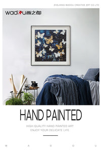 ButterFly Framed Art -Flatbed Print KT Board and Linen Paper with Glass &PS Frame