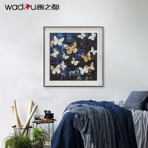 ButterFly Framed Art -Flatbed Print KT Board and Linen Paper with Glass &PS Frame
