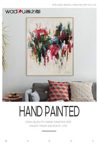 One Hundred Percent Art -Hand Paint  Art &Wood Frame