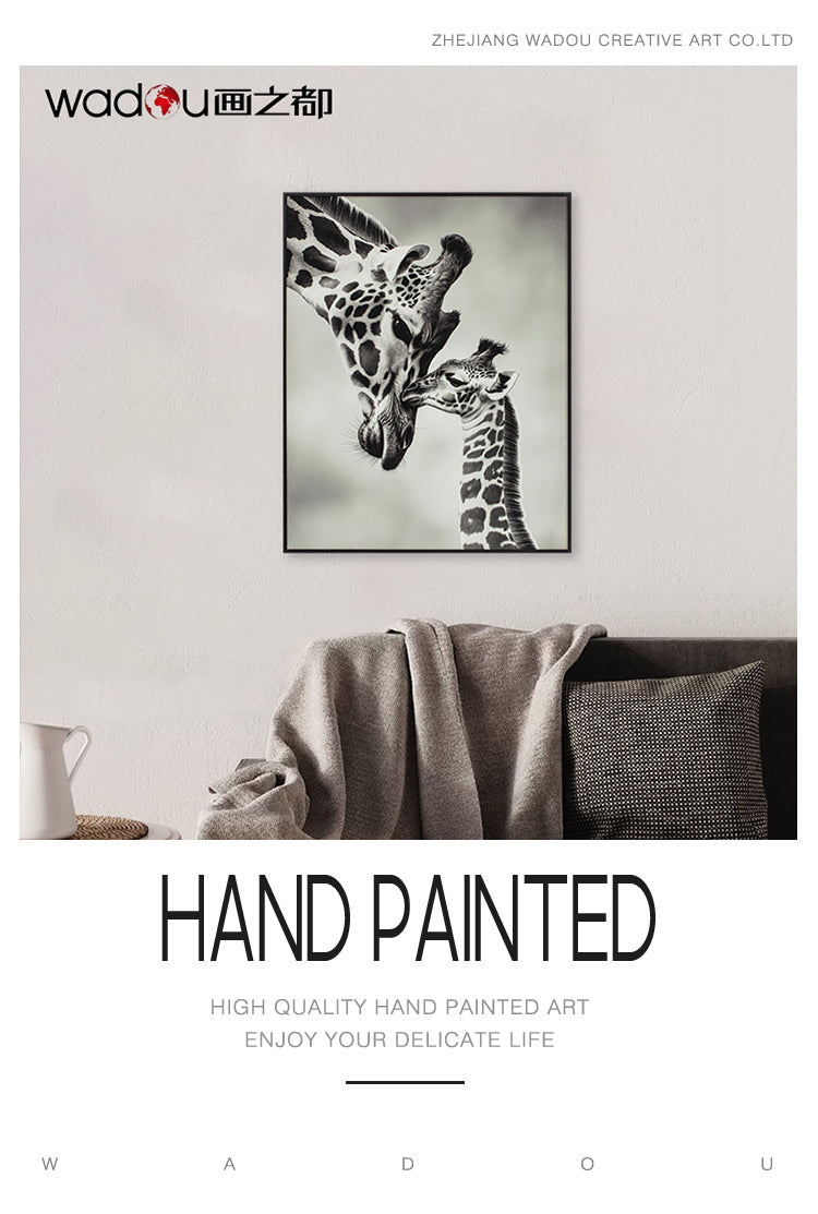 Giraffe Framed Art -Print Papper And MDF & PS Frame