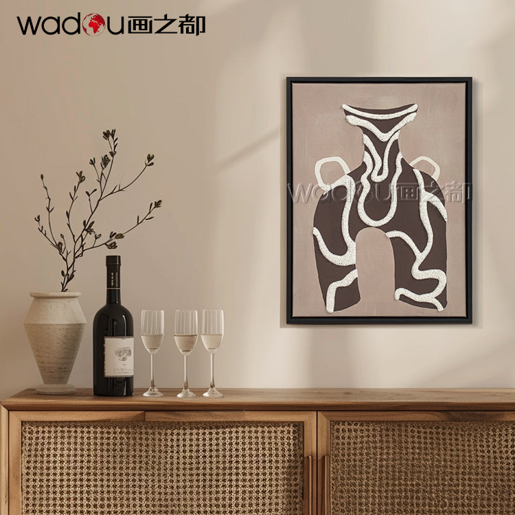 Printed Canvas Framed Art -Towel Embroidery & PS Frame