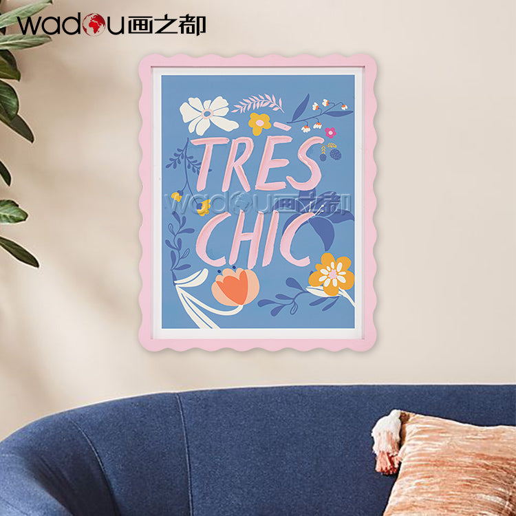 Wood Art - Printed Paper with 50% Gel & MDF Carving Frame