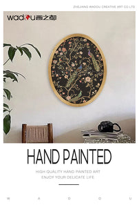 Peacock Framed Art - Matte Canvas Printed with Embossed Foil & MDF Engraving Frame