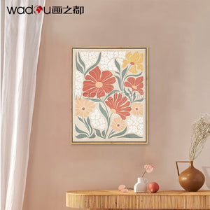 Flower art - Printed Canvas with High Foam - 40x50cm