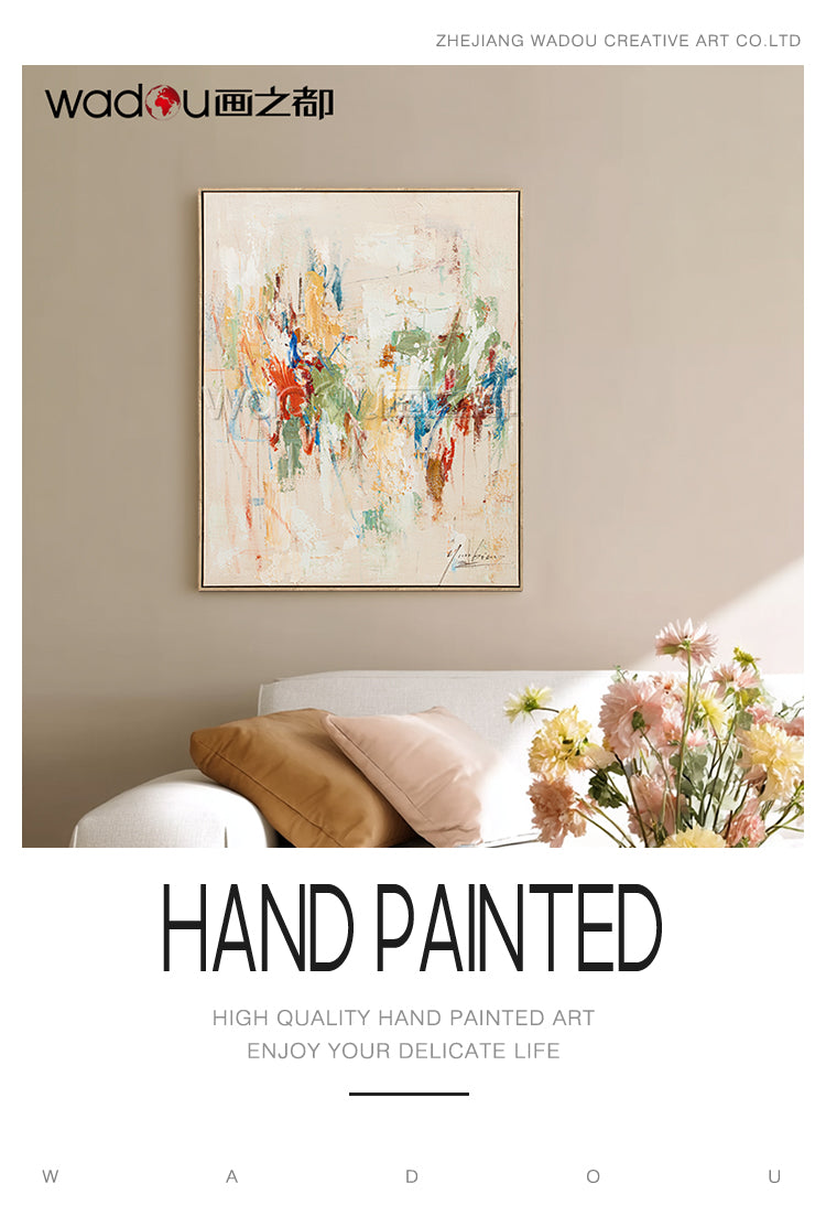 One Hundred Percent Art -Hand Print Art & Wood Frame