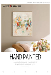 One Hundred Percent Art -Hand Print Art & Wood Frame