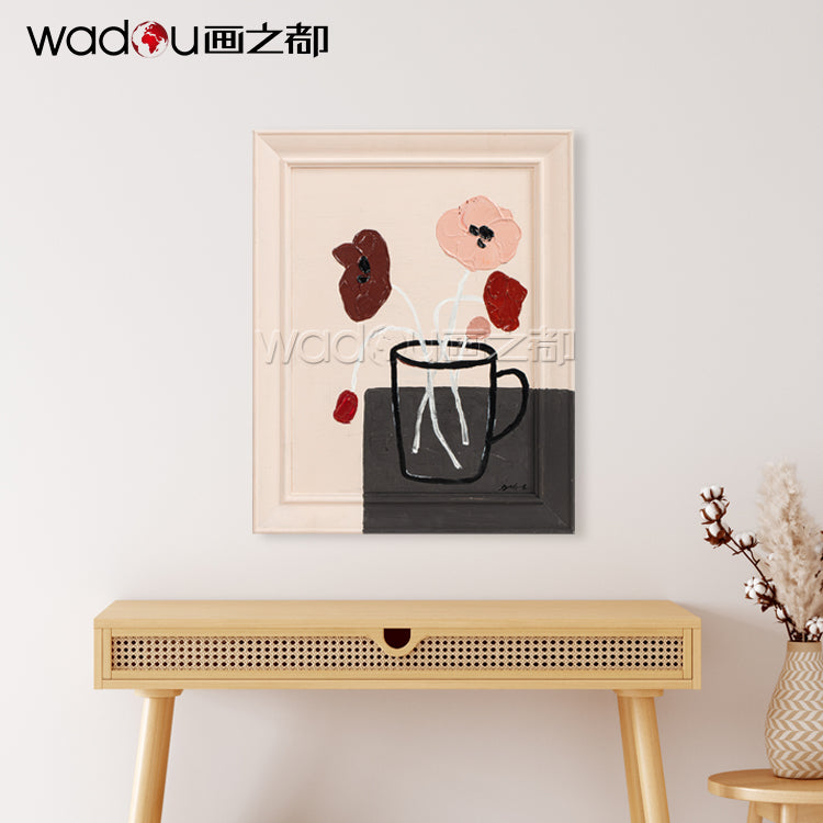 Flowers Framed Art -Hand Printing Art & Frame