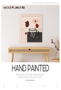 Flowers Framed Art -Hand Printing Art & Frame