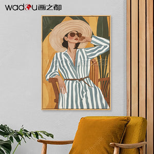 Woman Framed Art-Matte Canvas and Foam& PS Frame
