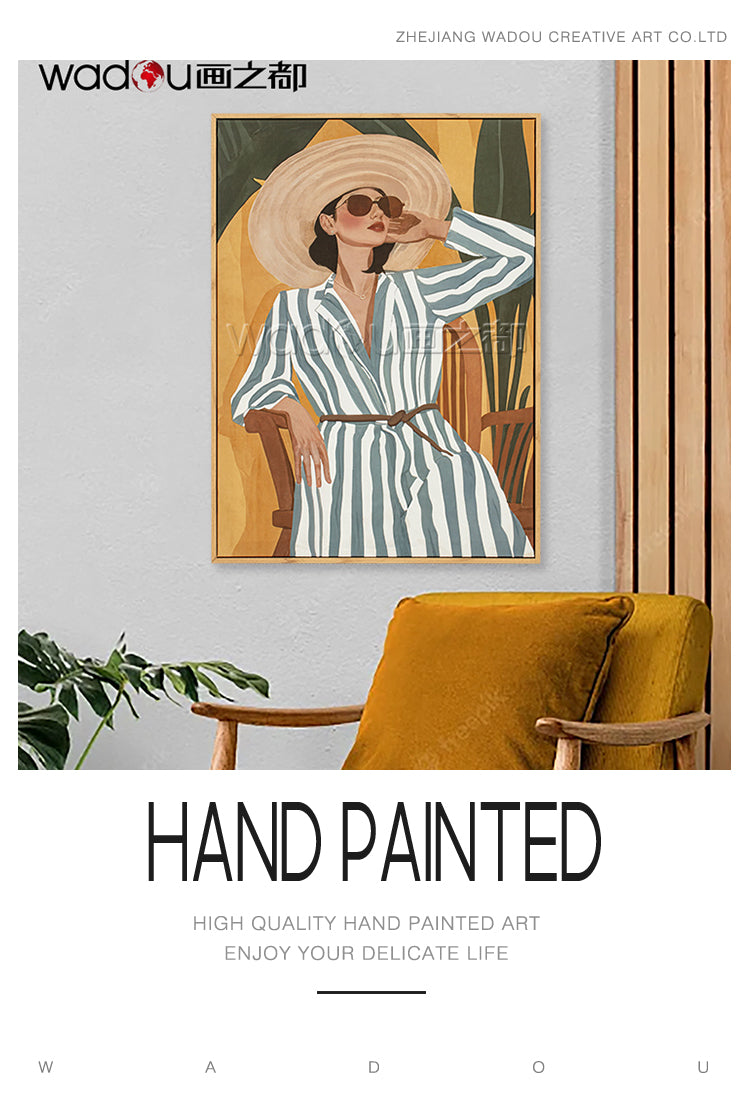Woman Framed Art-Matte Canvas and Foam& PS Frame