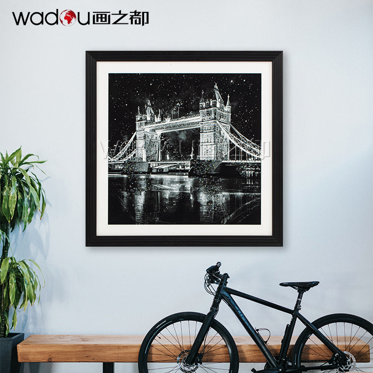 London Bridge Framed Art - Crystal Art with Glass & PS Frame