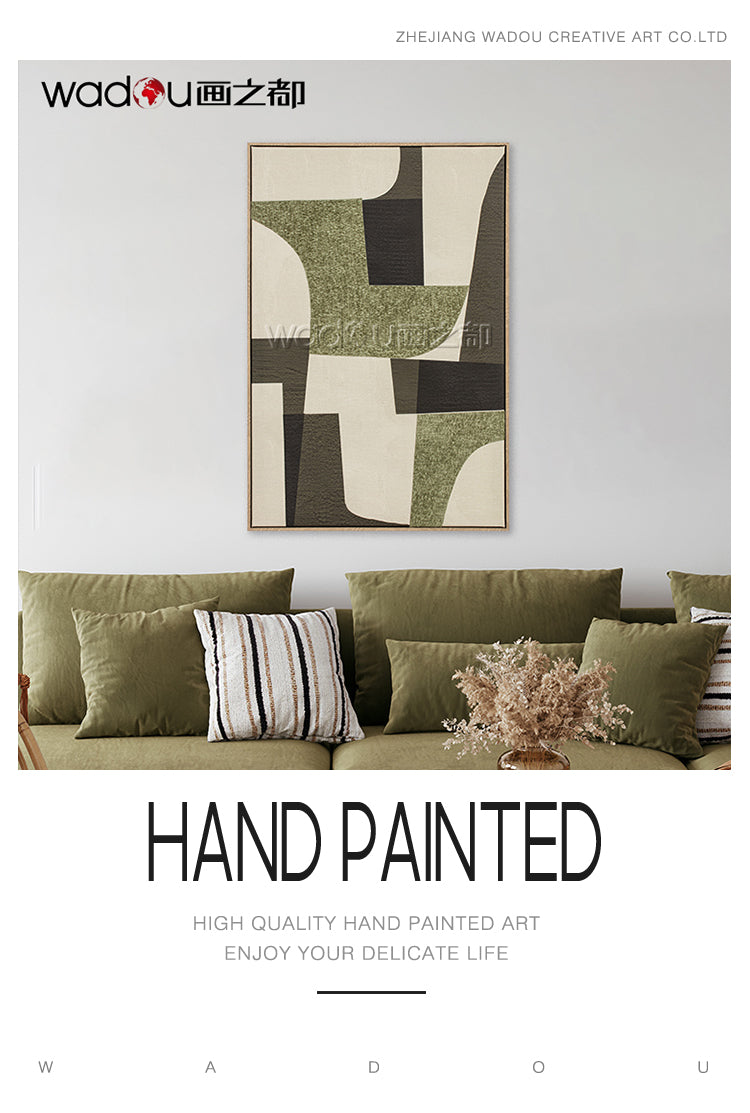 Framed Art-Matte Canvas and Fabric Collage & PS Frame