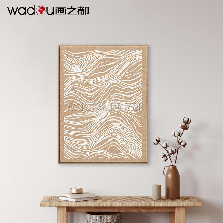 Framed Art-Baming Faux Linen and Foam & PS Frame