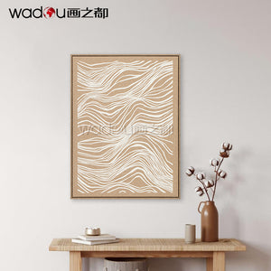 Framed Art-Baming Faux Linen and Foam & PS Frame