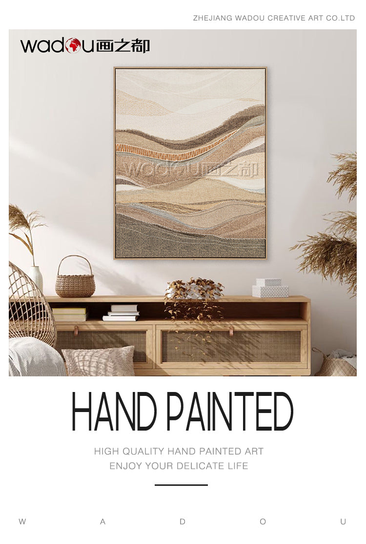 Framed Art-Cotton Canvas and Part Chain Embroidery& PS Frame