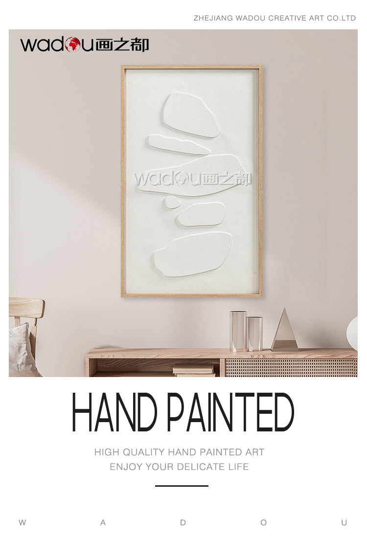 Framed Art-Vacuum Forming with Textured Sand Stone Printing & PE Frame