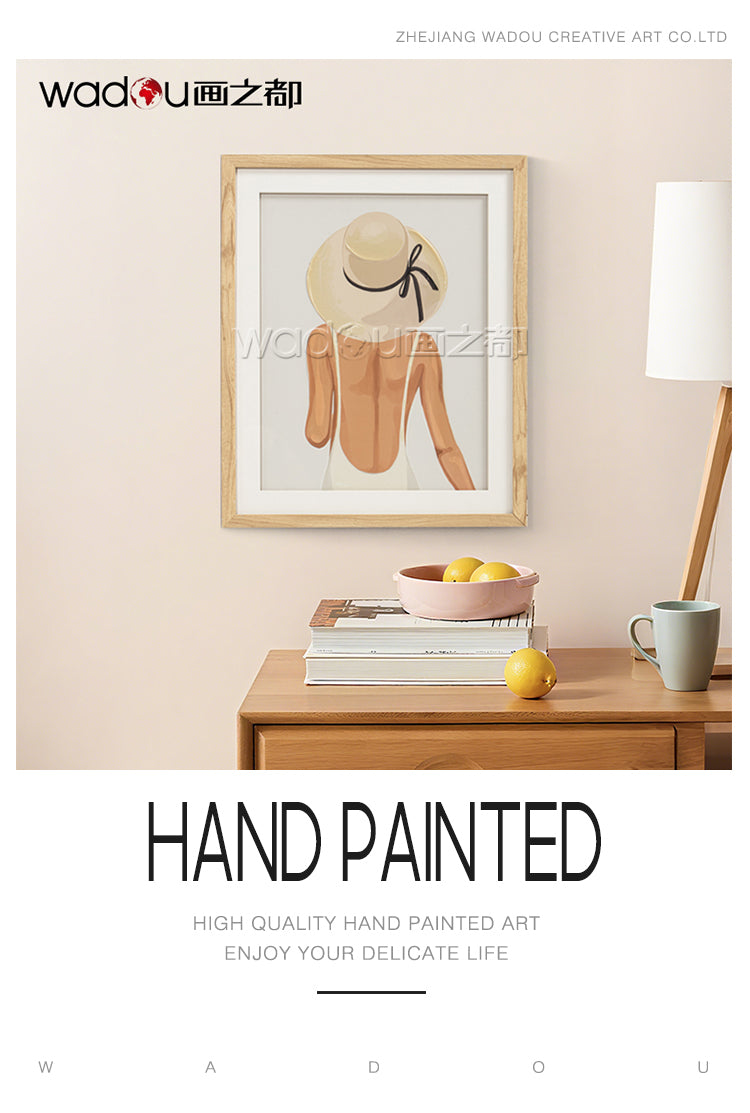 Woman Framed Art -Glass and Canvas Printing with 50% Tinted Gel& PS Frame