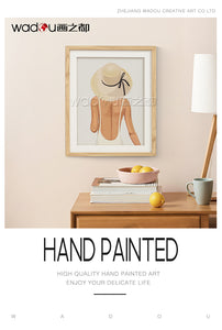 Woman Framed Art -Glass and Canvas Printing with 50% Tinted Gel& PS Frame