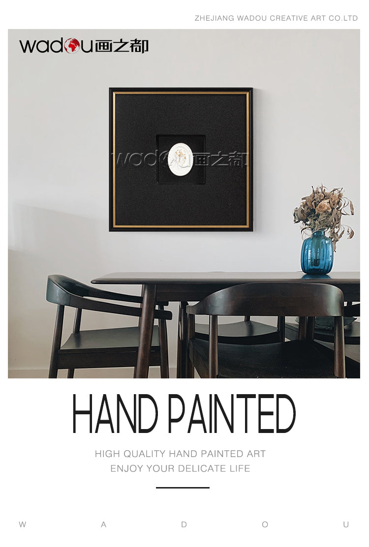 Flower Framed Art - Vacuum Forming and Gold Foil On The Surface of the Plaster& PS Frame