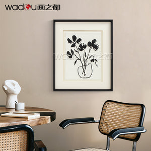 Flowers Framed Art -Glass and Surface Textured Sand Stone KT Board & PS Frame