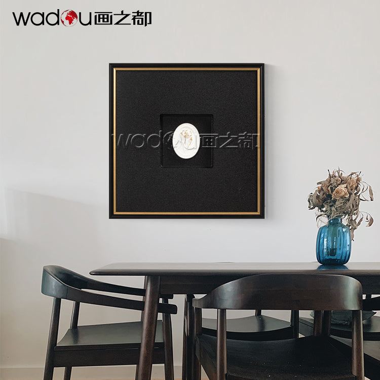 Flower Framed Art - Vacuum Forming and Gold Foil On The Surface of the Plaster& PS Frame