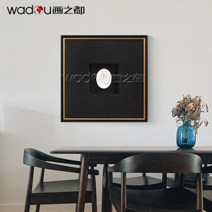 Flower Framed Art - Vacuum Forming and Gold Foil On The Surface of the Plaster& PS Frame