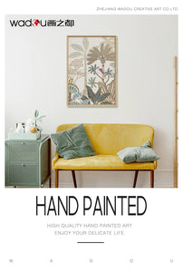 Flowers Framed Art-Foil On Glass and Paper Printing & PS Frame