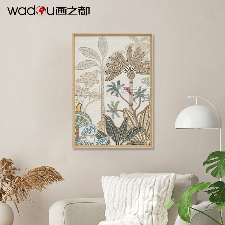 Flowers Framed Art-Foil On Glass and Paper Printing & PS Frame
