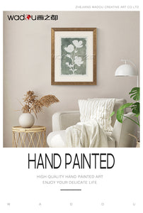 Flowers Framed Art- Glass and Paper Printing & PE Frame