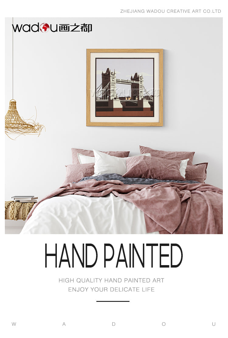 London Bridge Framed Art- Glass and Paper Printing & PE Frame