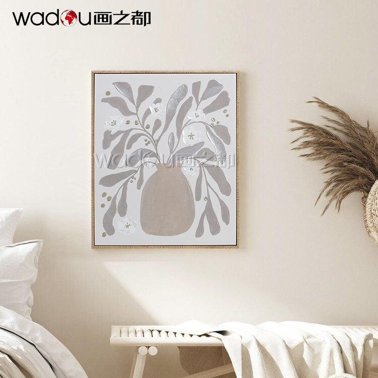 Framed art-Digital print on art canvas with 50% pearly tinted gel