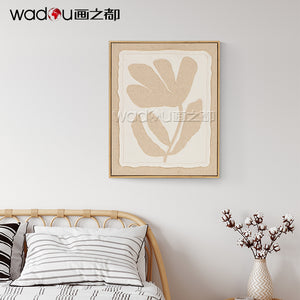 Flowers Framed Art- Cotton Canvas For Embroidery & PS Frame