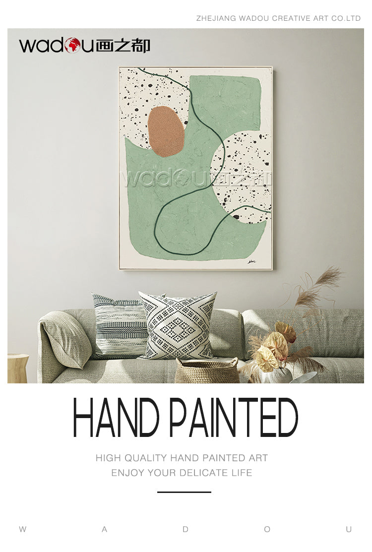 One Hundred Percent Art -Hand painting  Art & Wood Frame