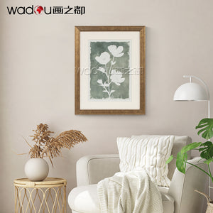 Flowers Framed Art- Glass and Paper Printing & PE Frame