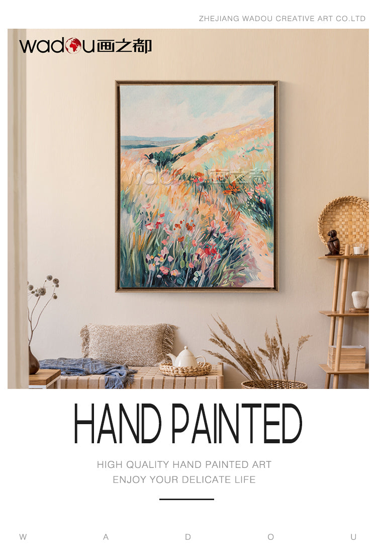 Scenery Framed Art -Flat Bed Print and 50% Brushwork Art & PS Frame