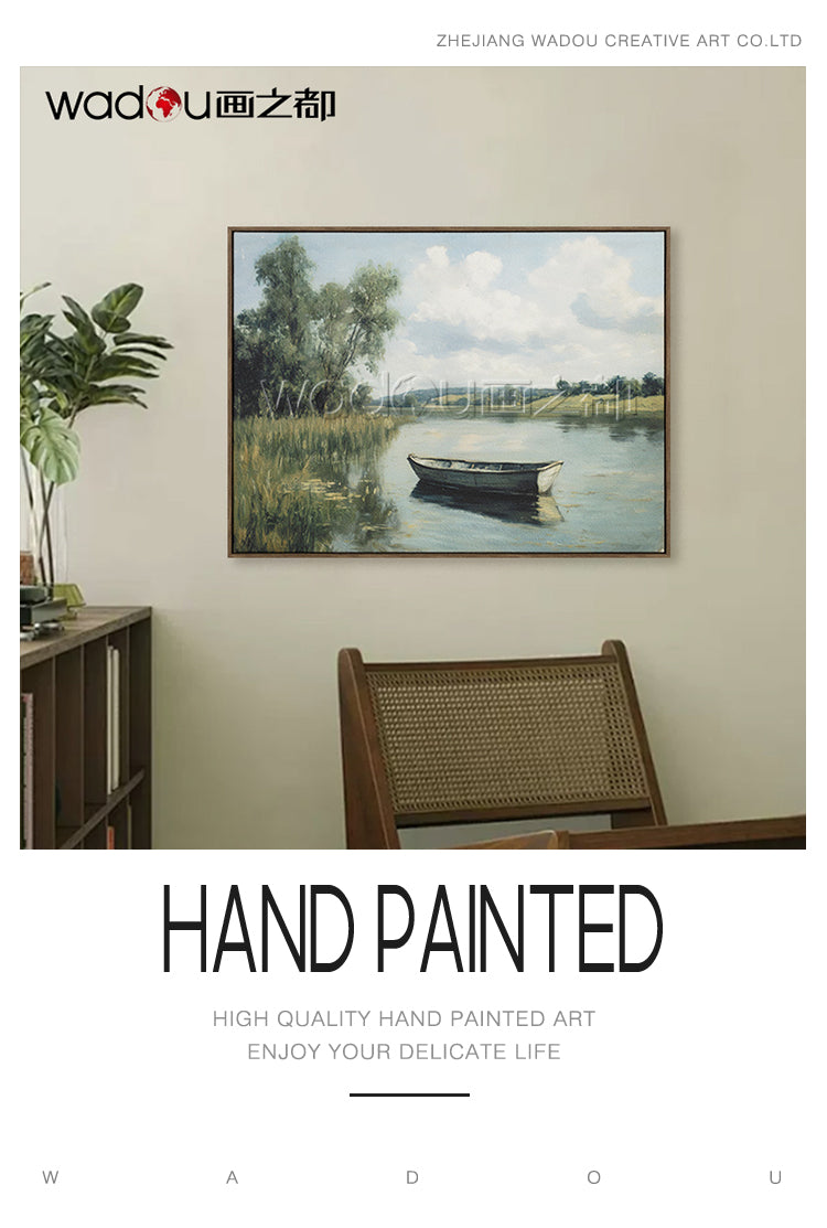 Scenery Framed Art -Matte Canvas of Foam Base and Flat Printing Art & PS Frame