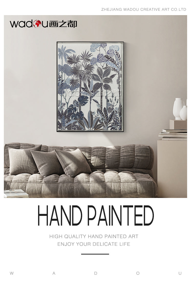 Grove Framed Art -Foil On Glass and Flatbed Printinag & PE Frame