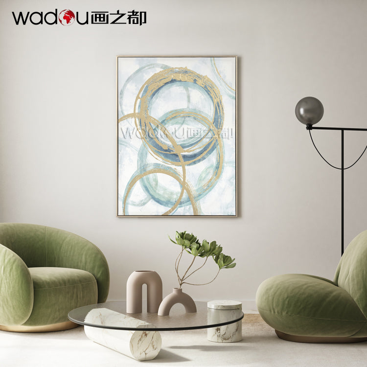 Gold Foil Abstract Painting---Canvas Printed