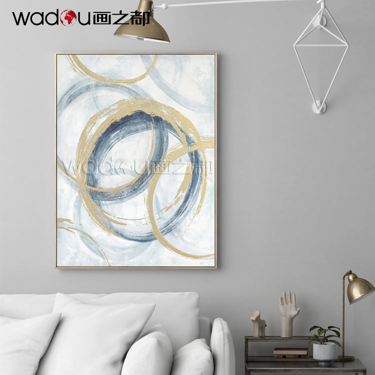 Gold Foil Abstract Art---Canvas Printed