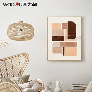 Printed Canvas Framed Art - Fabric Collage & PS Frame