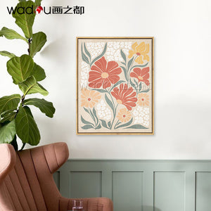 Flower art - Printed Canvas with High Foam - 40x50cm