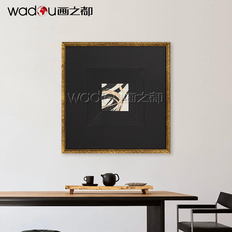 Glass Framed Art -Canvas Printing and Sand Stone Vacuum Forming with KT Board & PS Frame
