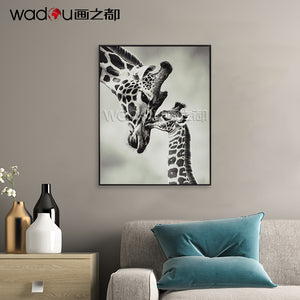 Giraffe Framed Art -Print Papper And MDF & PS Frame